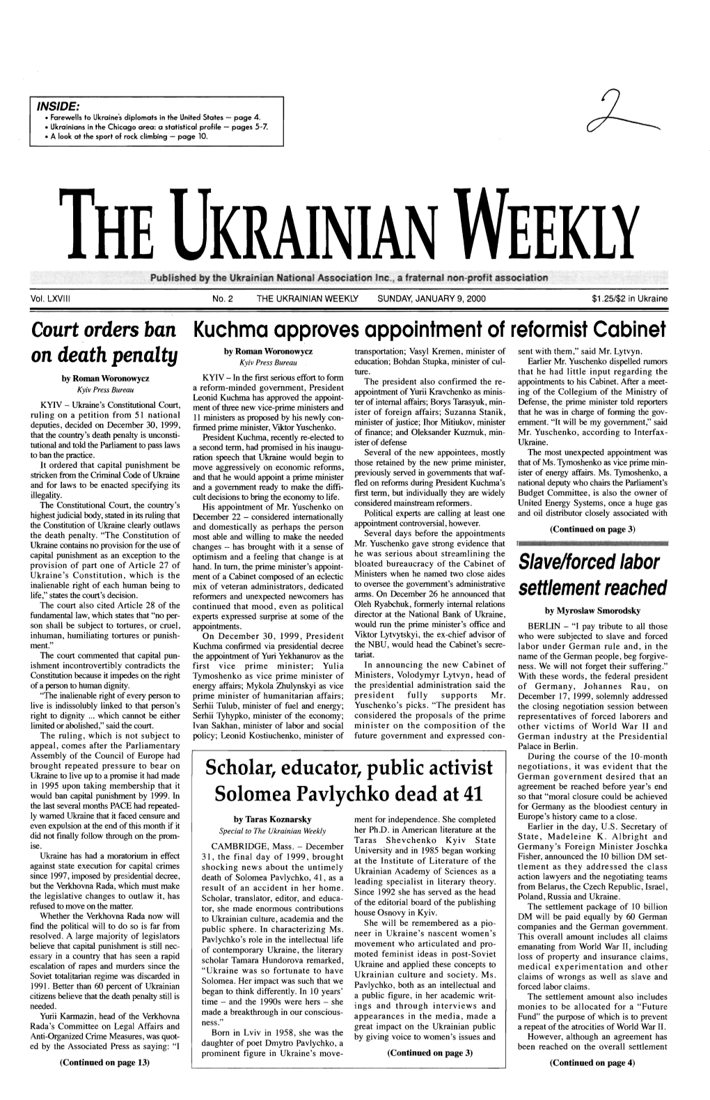 The Ukrainian Weekly 2000, No.2