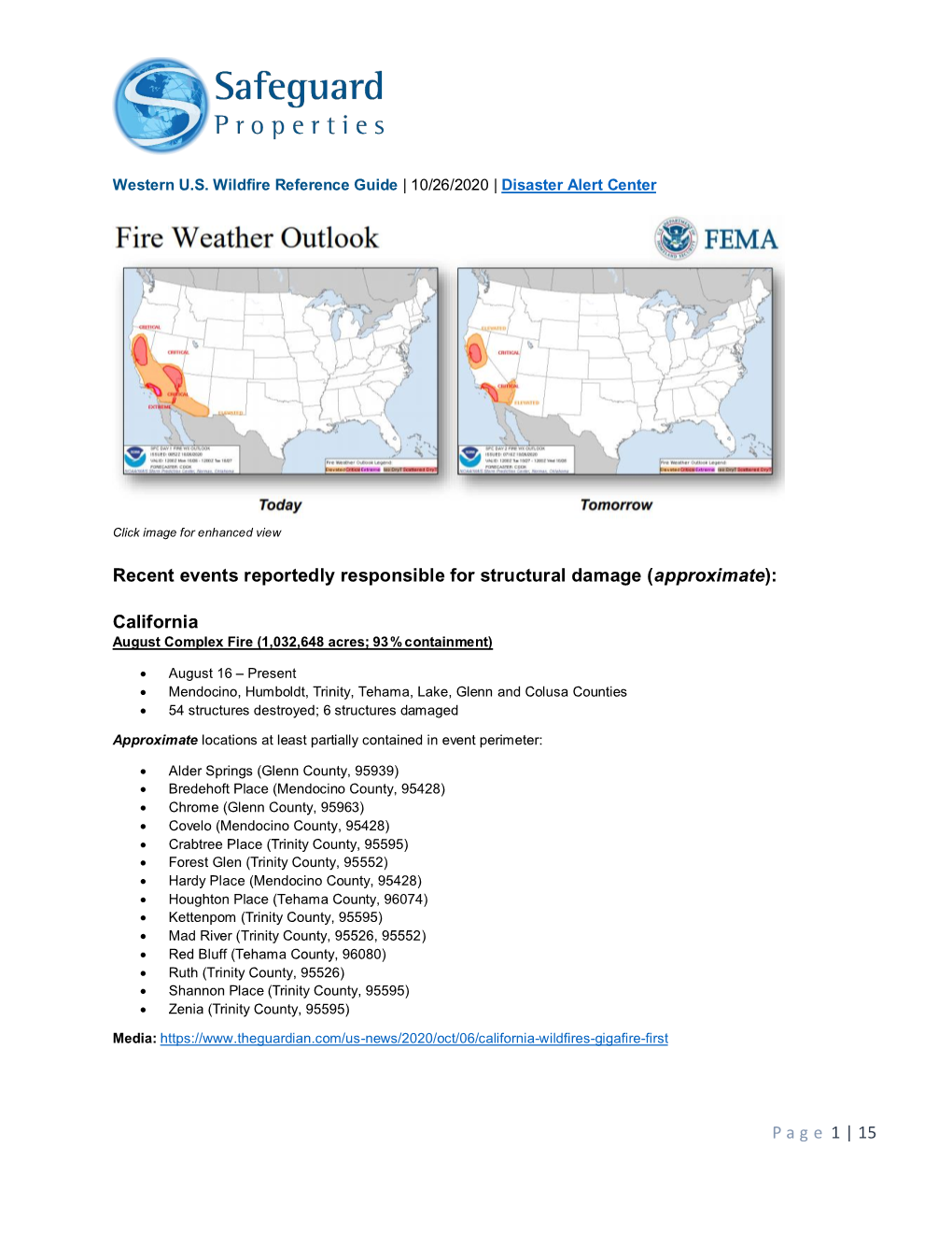 Safeguard Properties Western Wildfire Reference Guide