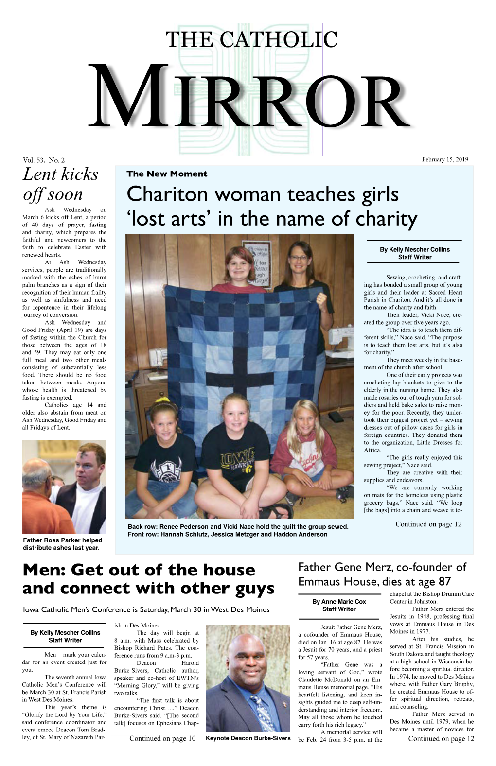 THE CATHOLIC Chariton Woman Teaches Girls 'Lost Arts'