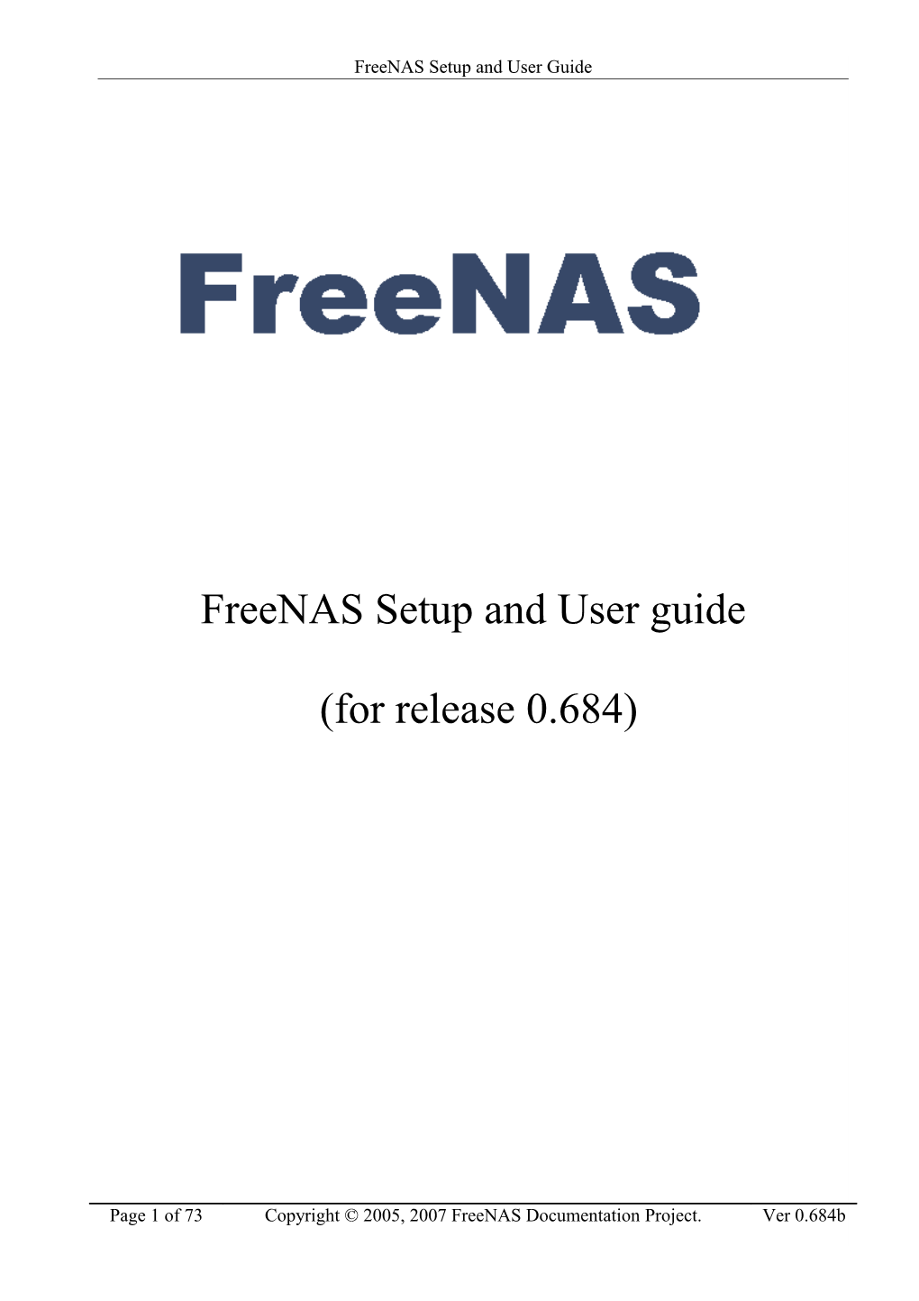 Freenas Setup and User Guide