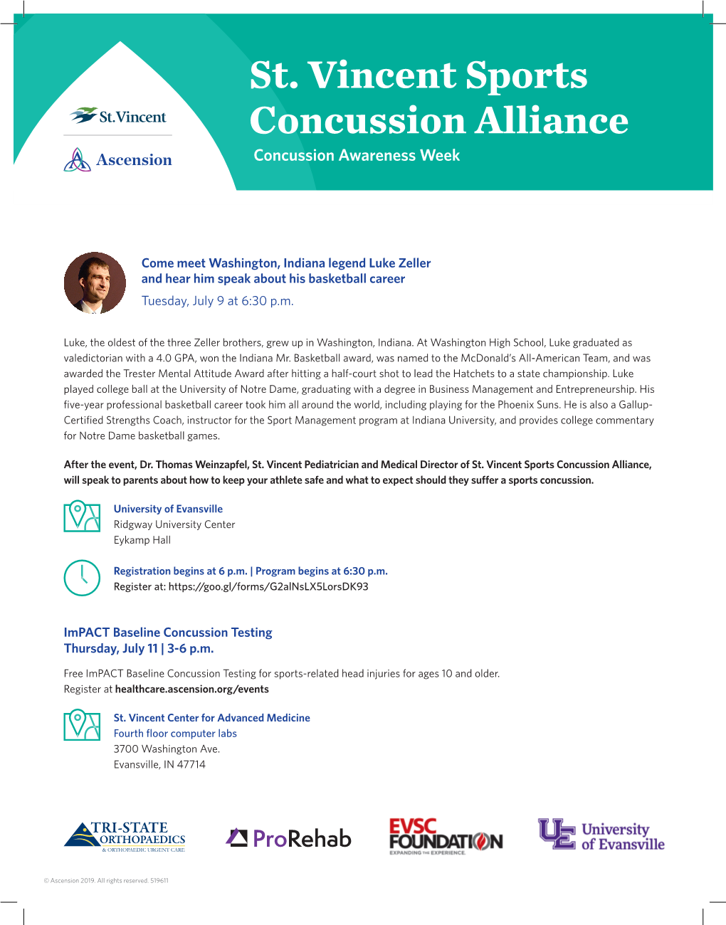 St. Vincent Sports Concussion Alliance Concussion Awareness Week