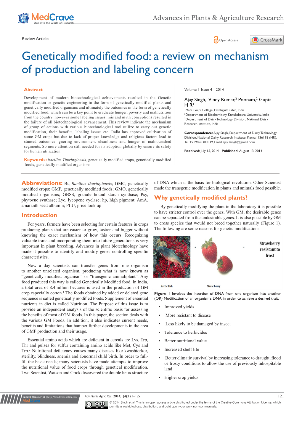 Genetically Modified Food: a Review on Mechanism of Production and Labeling Concern