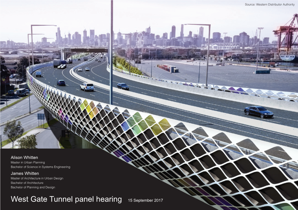 West Gate Tunnel Panel Hearing 15 September 2017