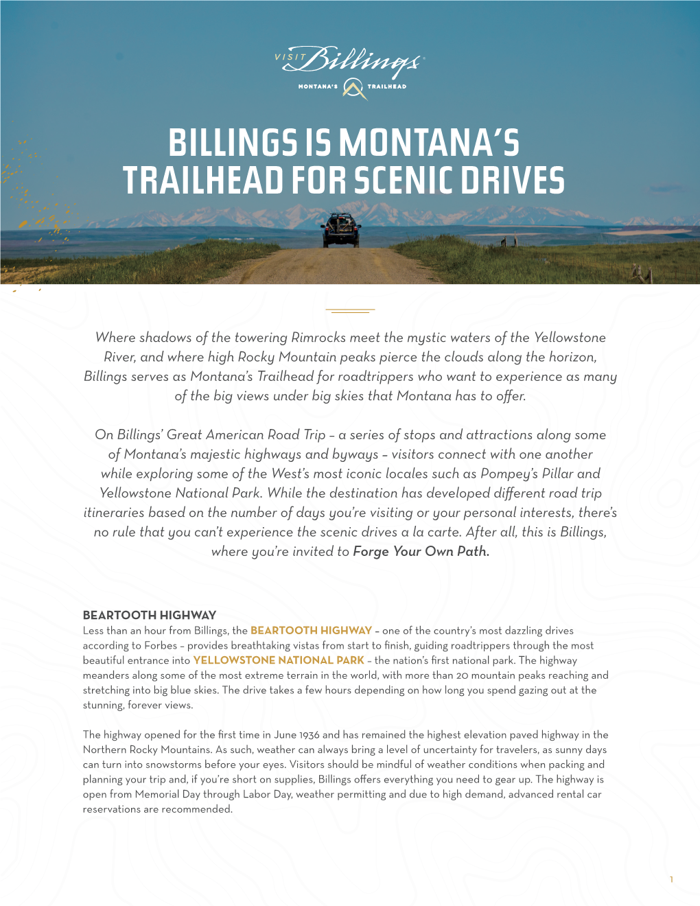 Billings Is Montana's Trailhead for Scenic Drives