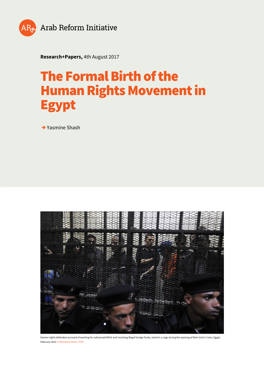 The Formal Birth of the Human Rights Movement in Egypt
