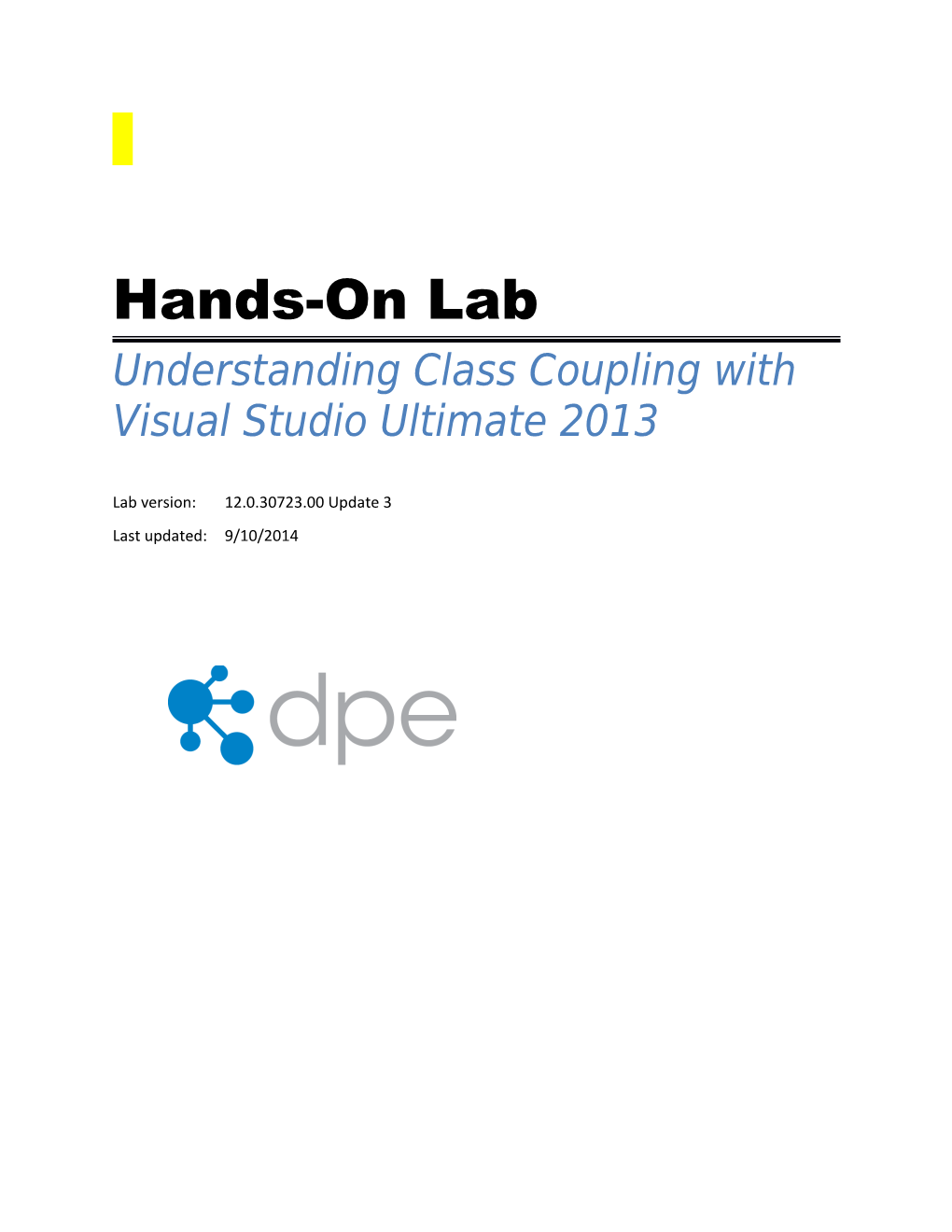 Understanding Class Coupling with Visual Studio Ultimate 2013