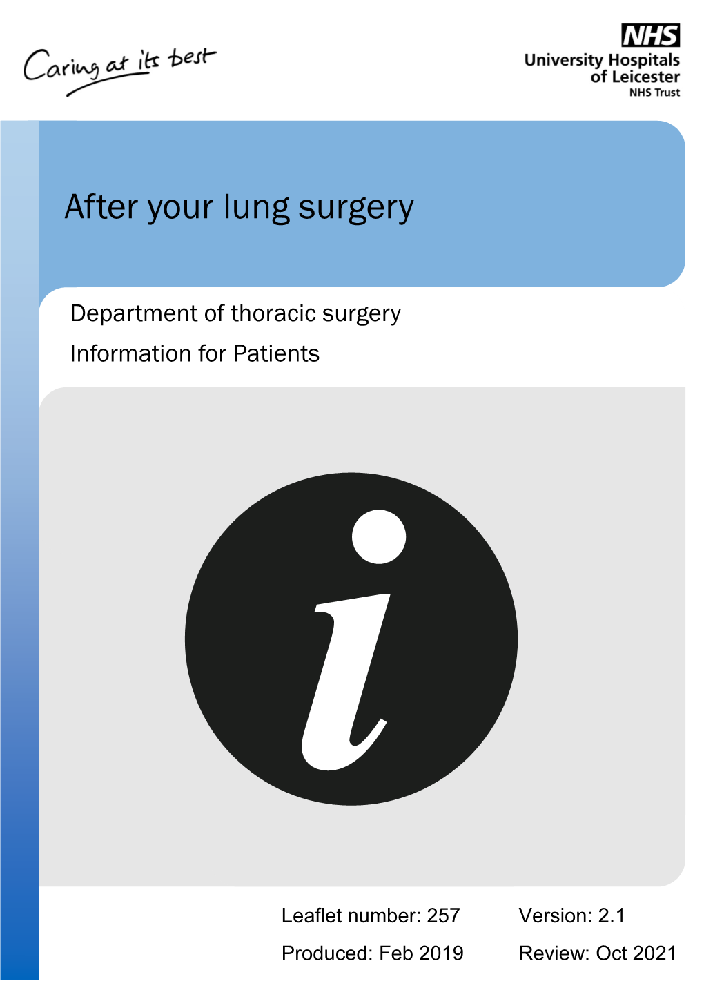 After Your Lung Surgery