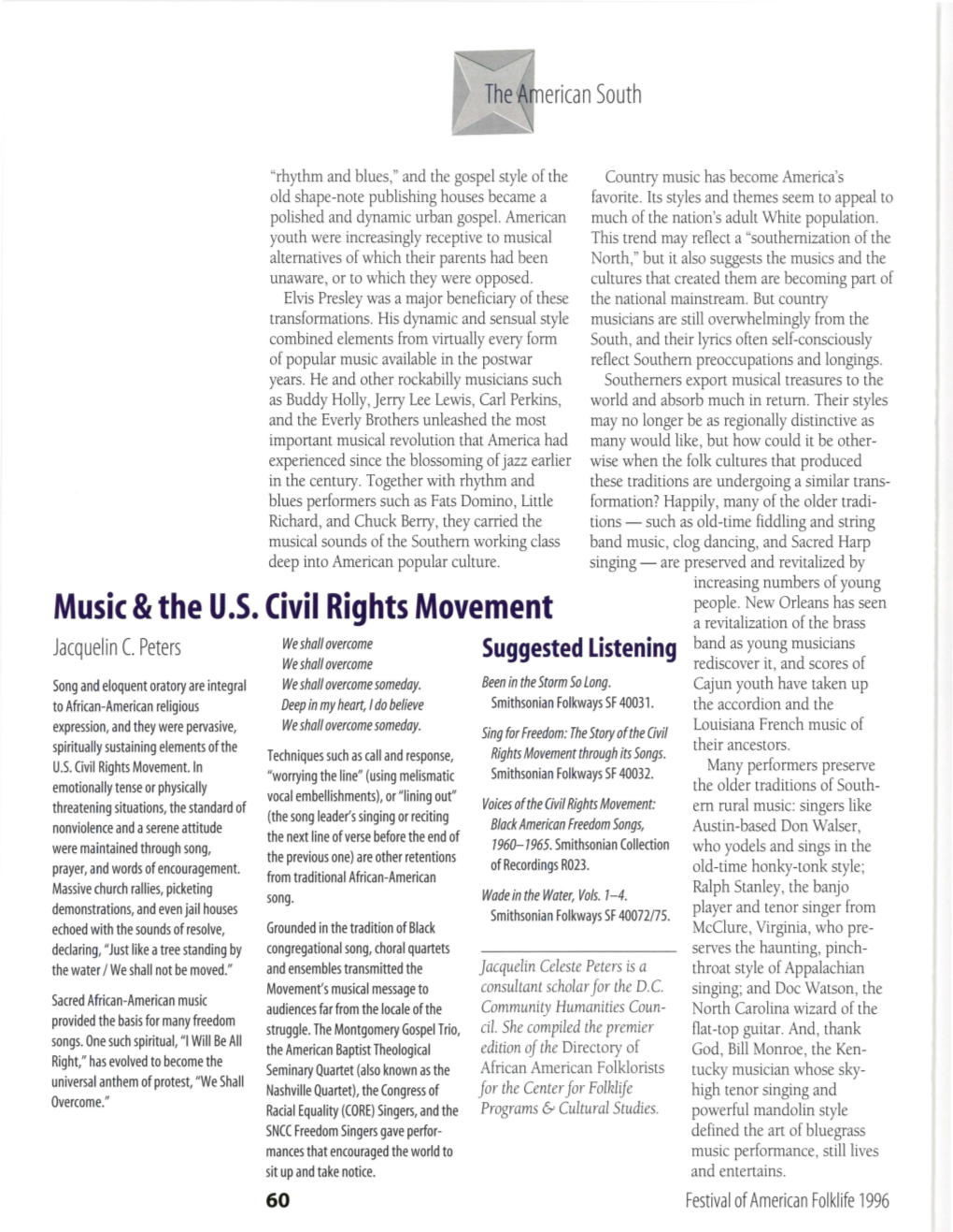 Music & the U.S. Civil Rights Movement