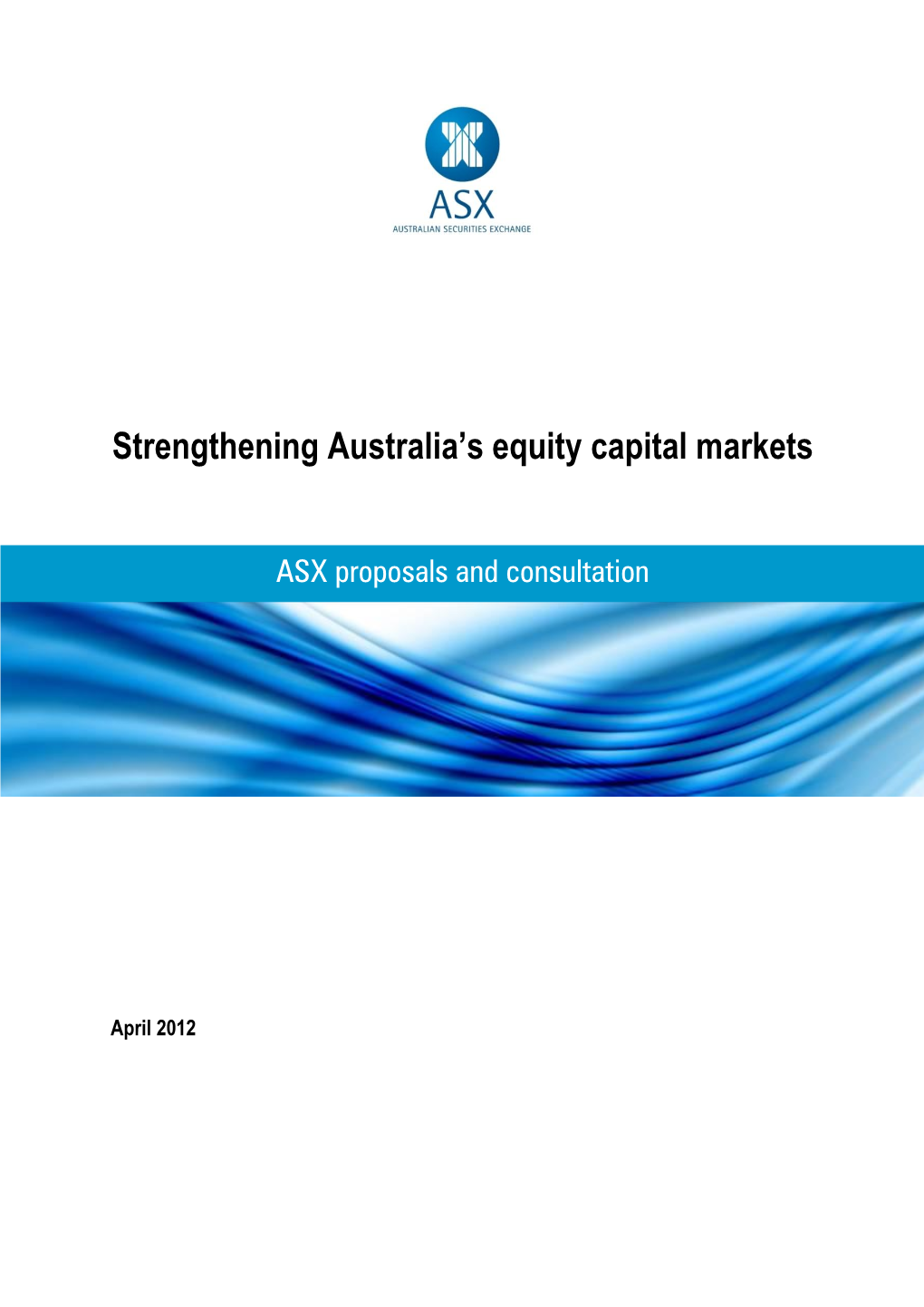 Strengthening Australia's Equity Capital Markets