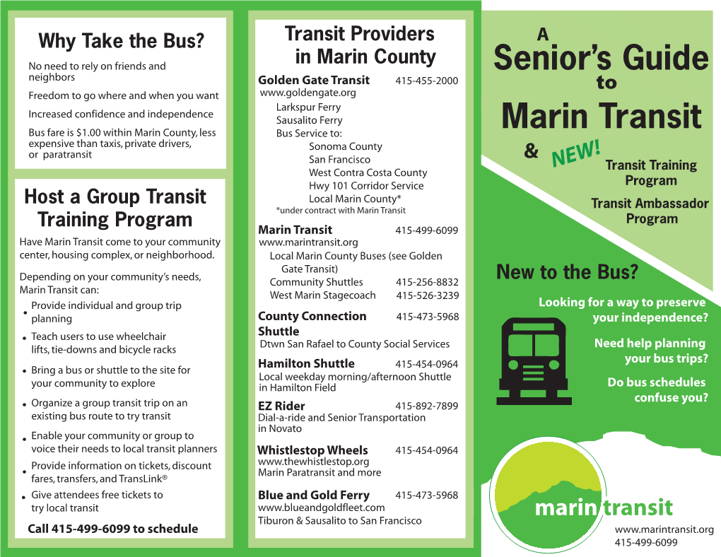 Senior's Guide Marin Transit