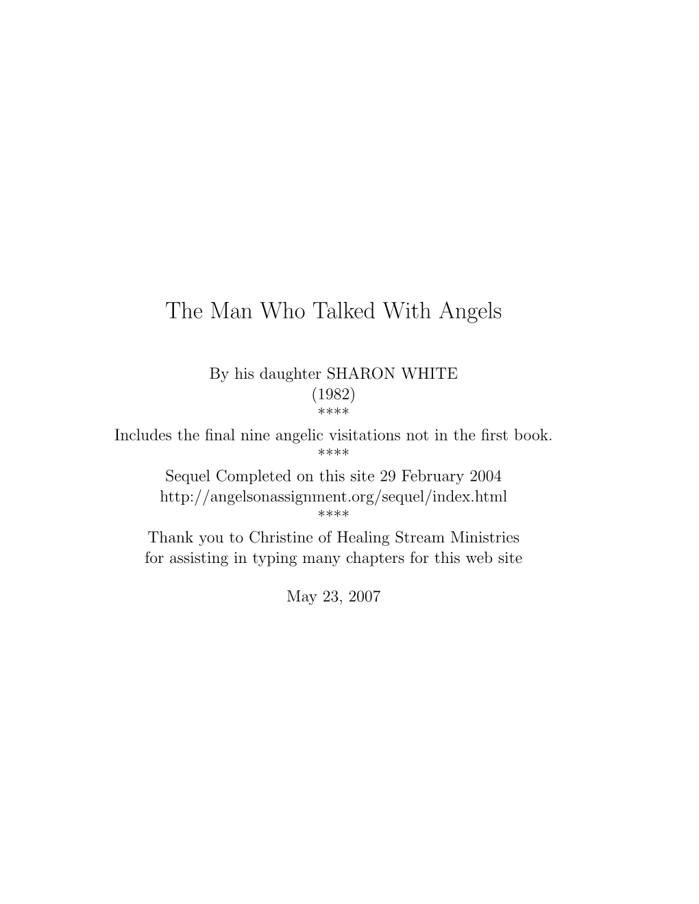 Man Who Talked with Angels Roland Buck.Pdf