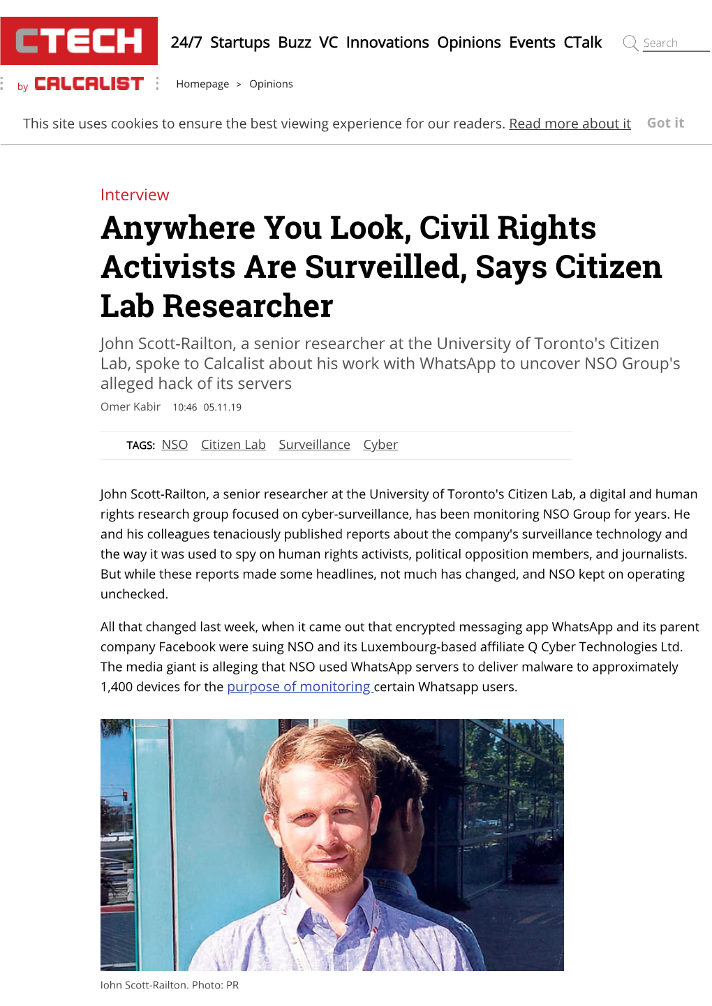 Anywhere You Look, Civil Rights Activists Are Surveilled, Says