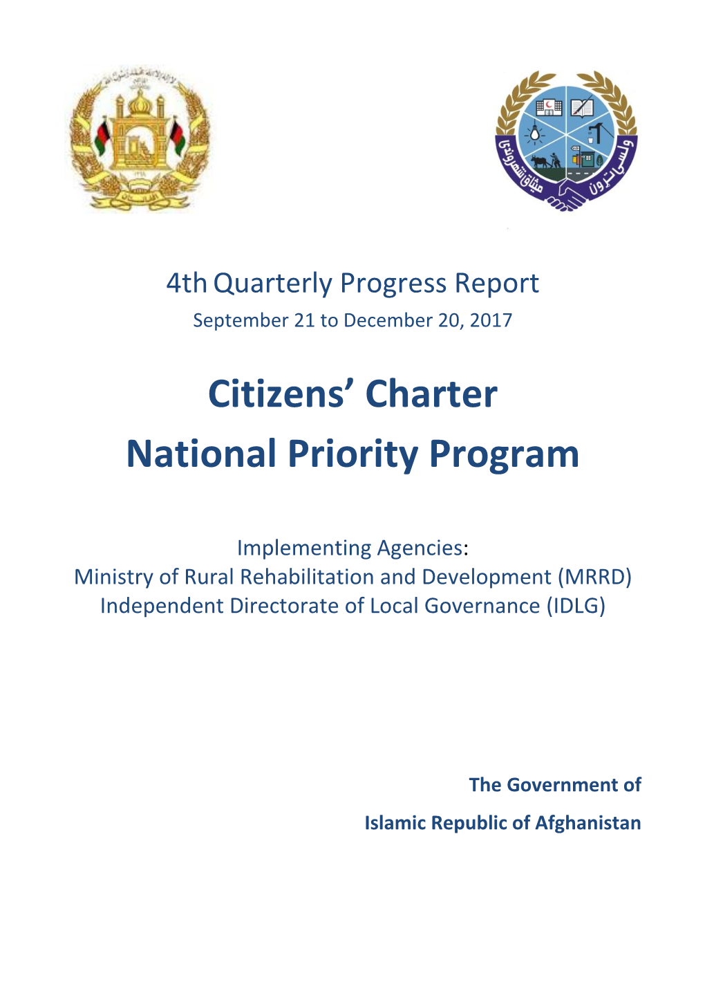 Citizens' Charter National Priority Program