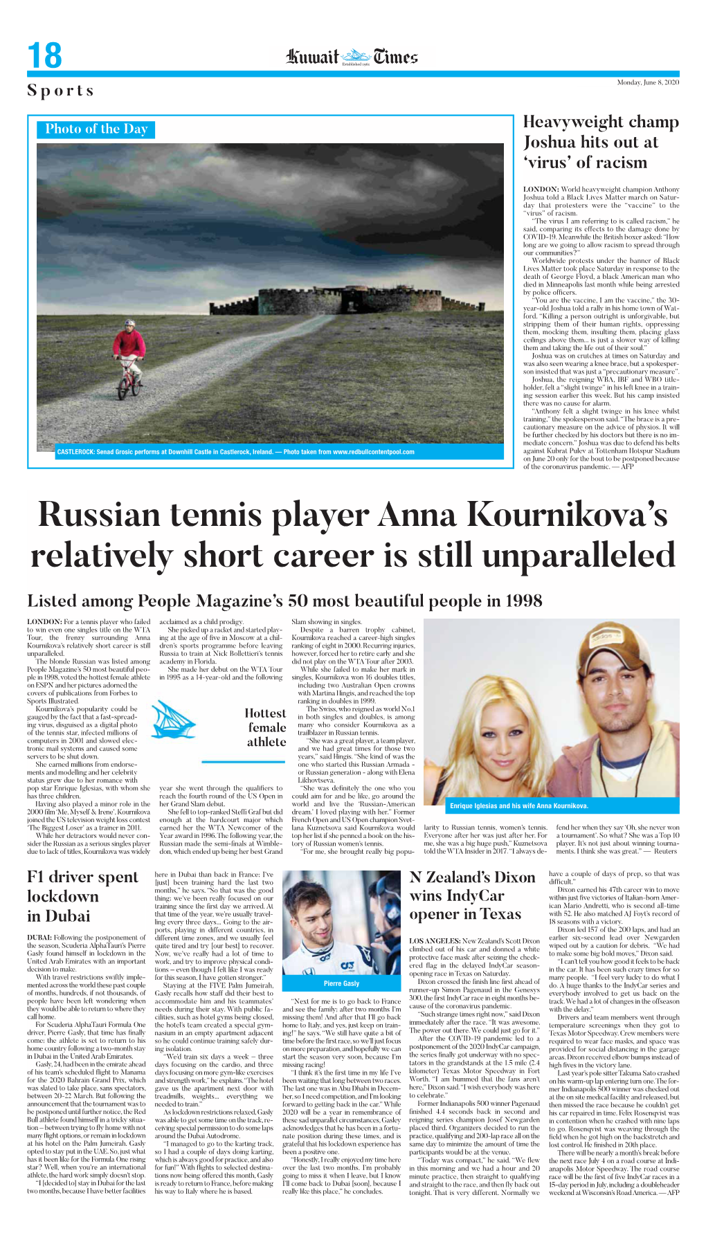 Russian Tennis Player Anna Kournikova's Relatively Short Career