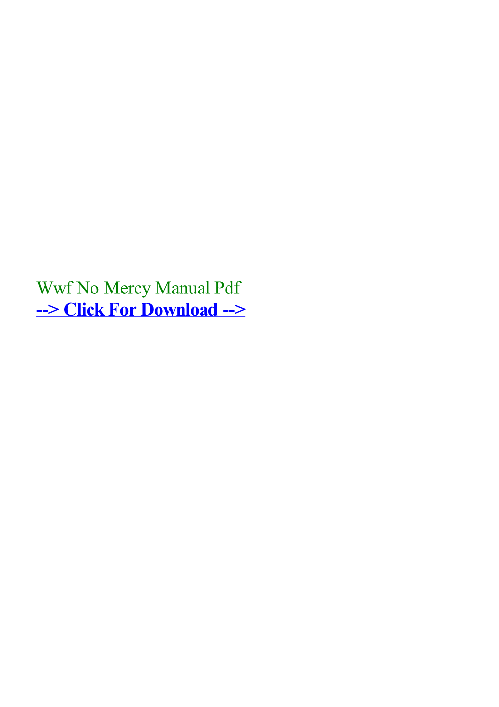 Wwf No Mercy Manual Pdf