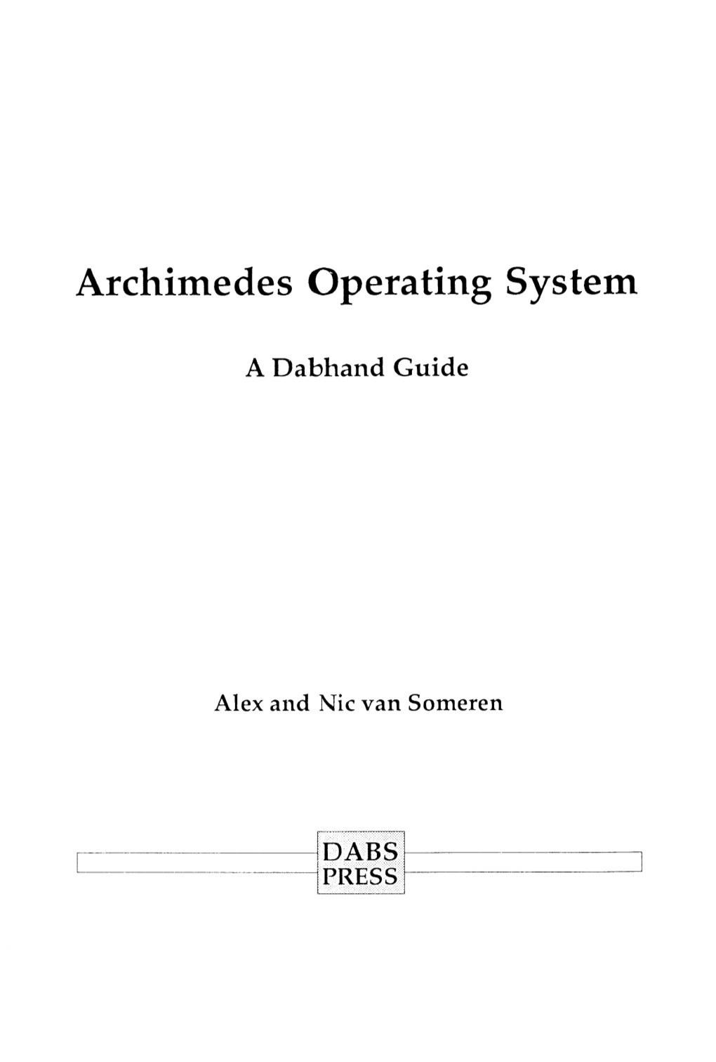 Archimedes Operating System