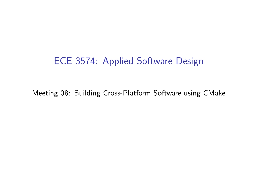 ECE 3574: Applied Software Design