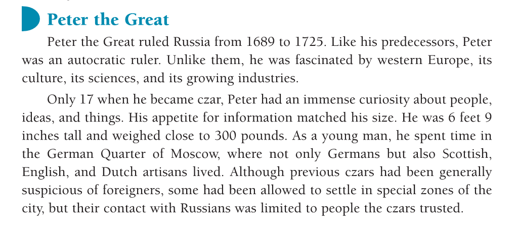 About Peter the Great