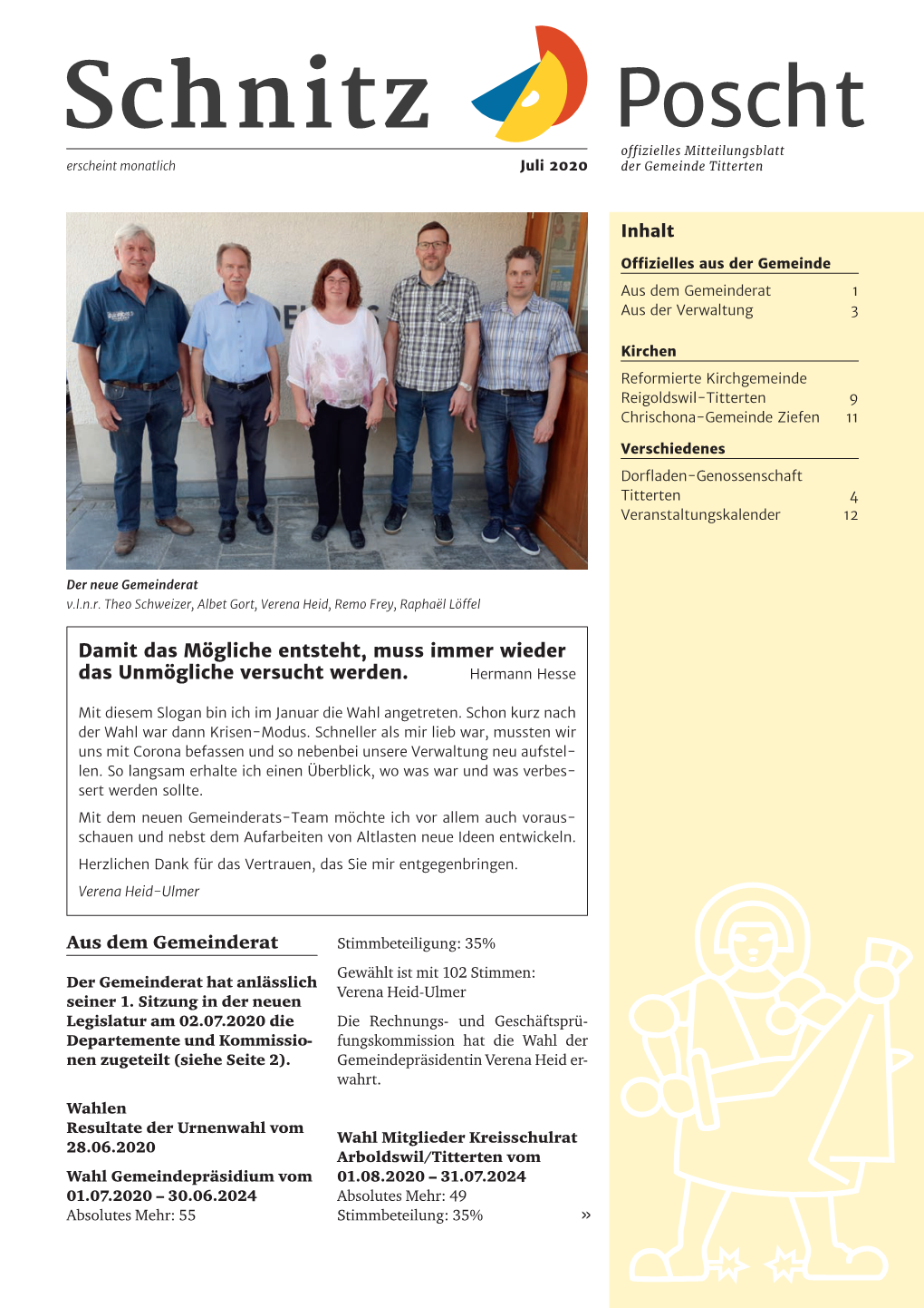 Schnitz Poscht Offizielles Mitteilungsblatt Erscheint Monatlich Juli 2020 Der Gemeinde Titterten