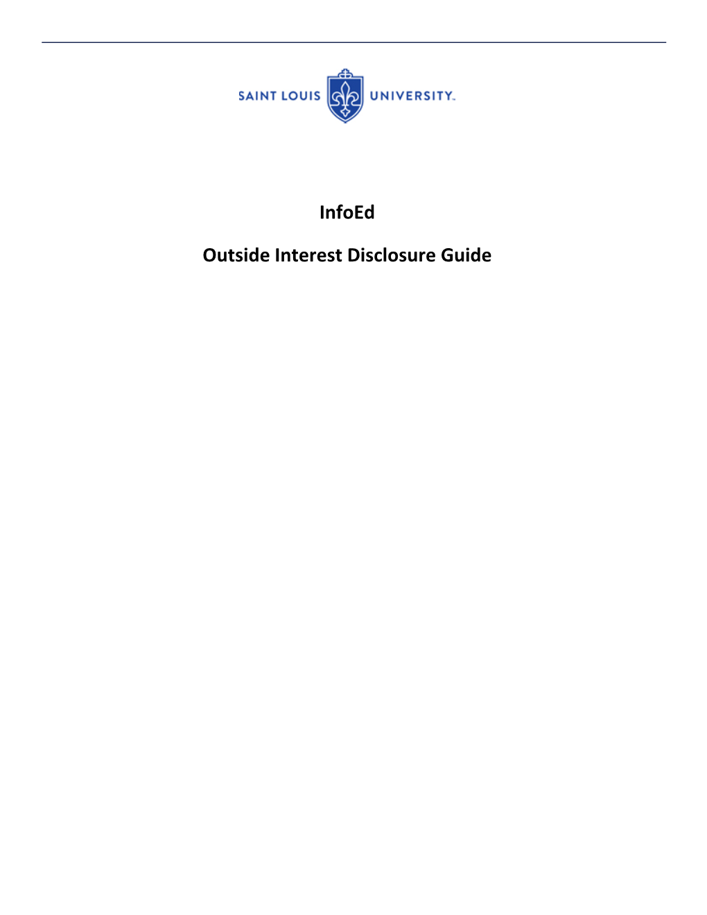 Infoed Outside Interest Disclosure Guide