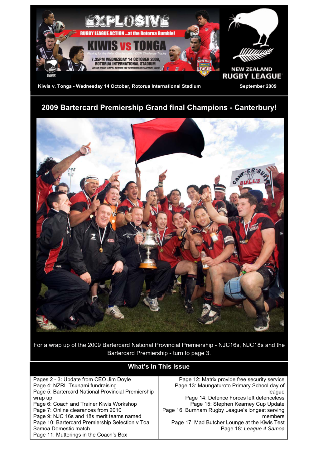 2009 Bartercard Premiership Grand Final Champions - Canterbury!