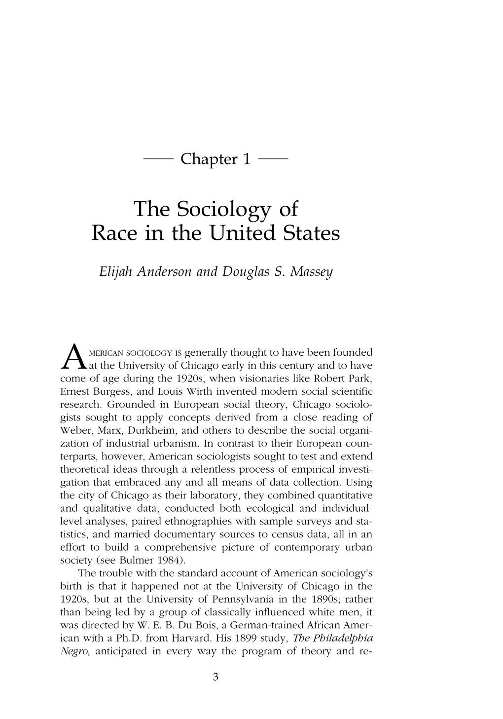 The Sociology of Race in the United States