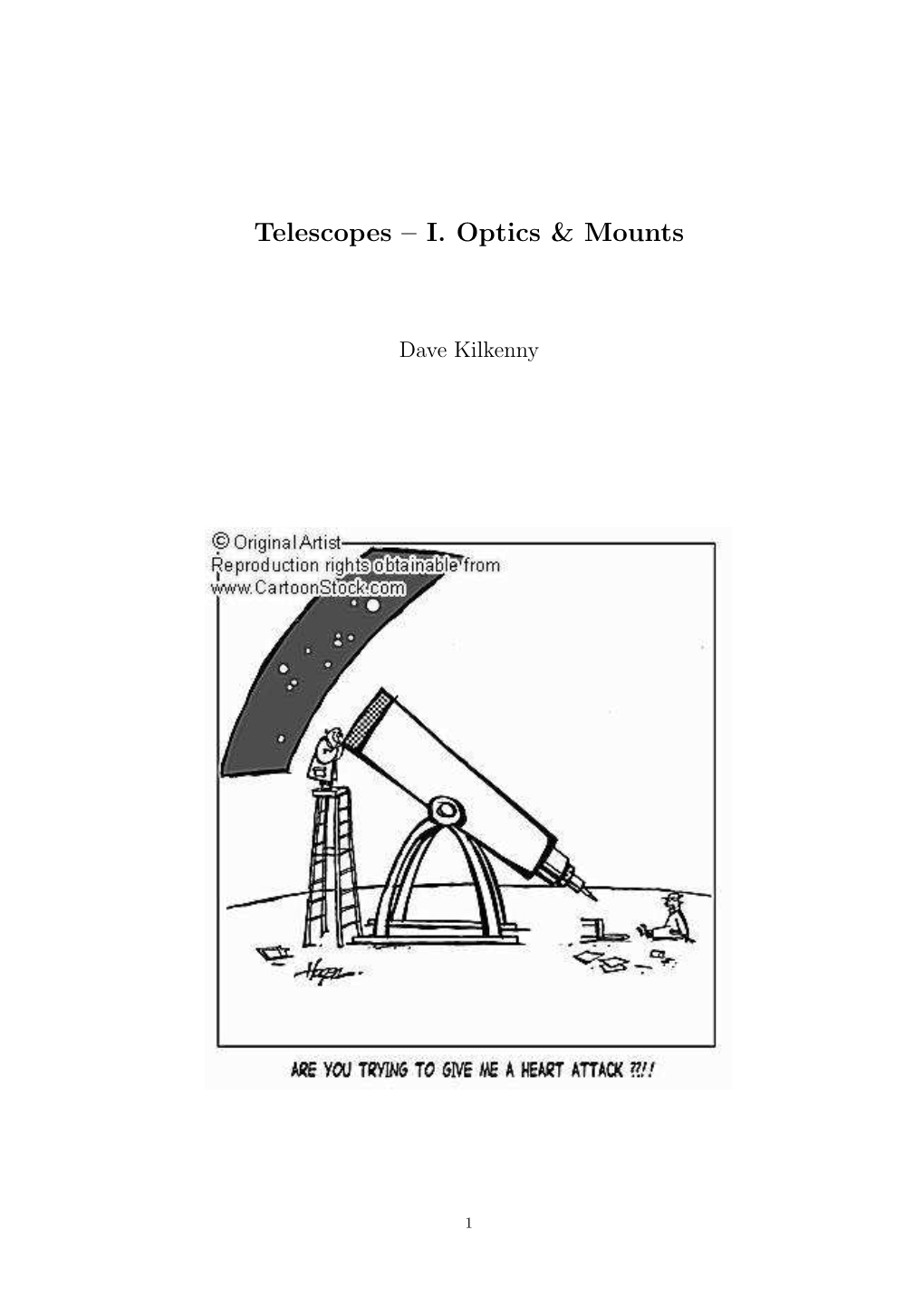 Telescopes – I