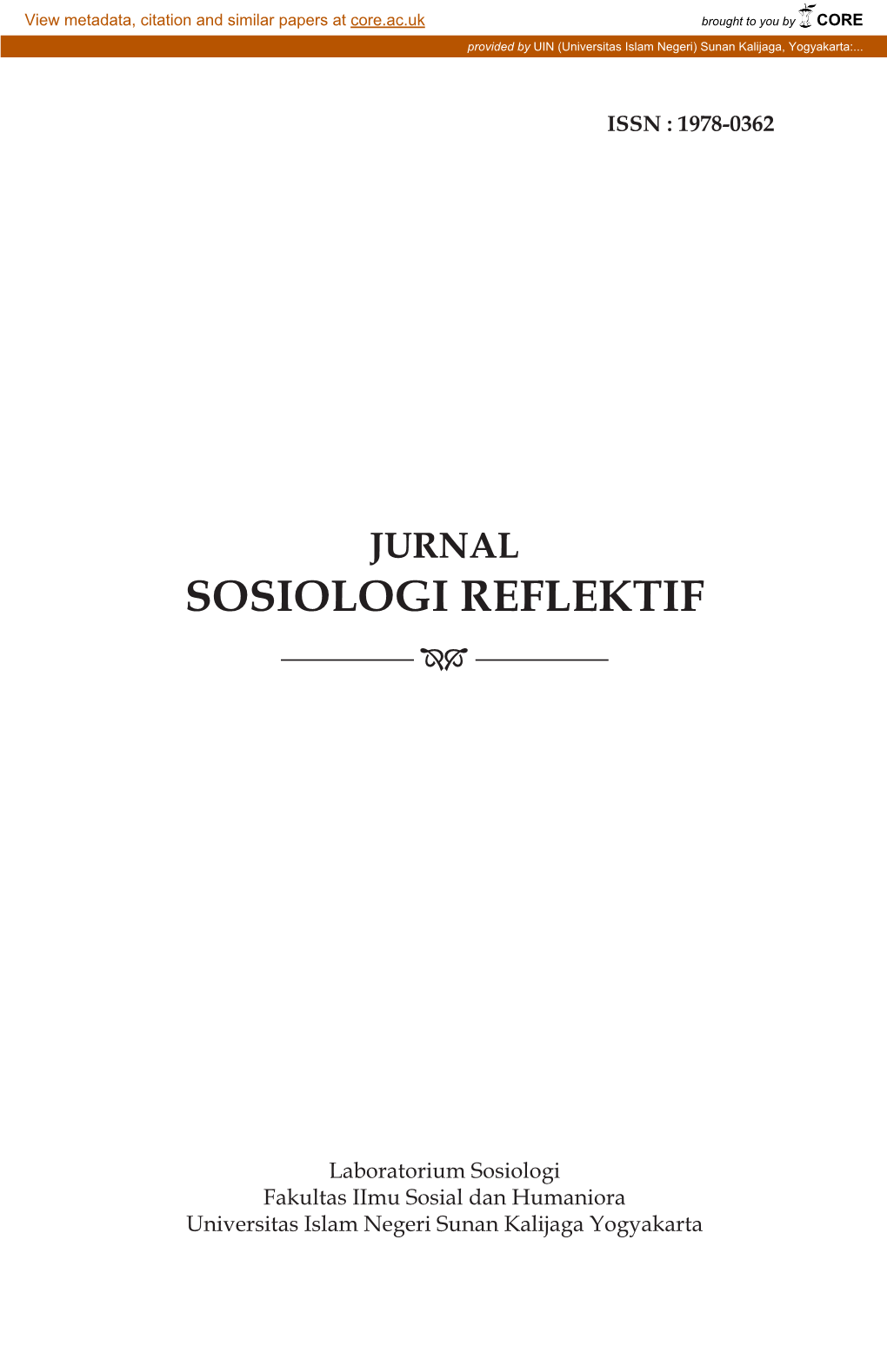 Sosiologi Reflektif 