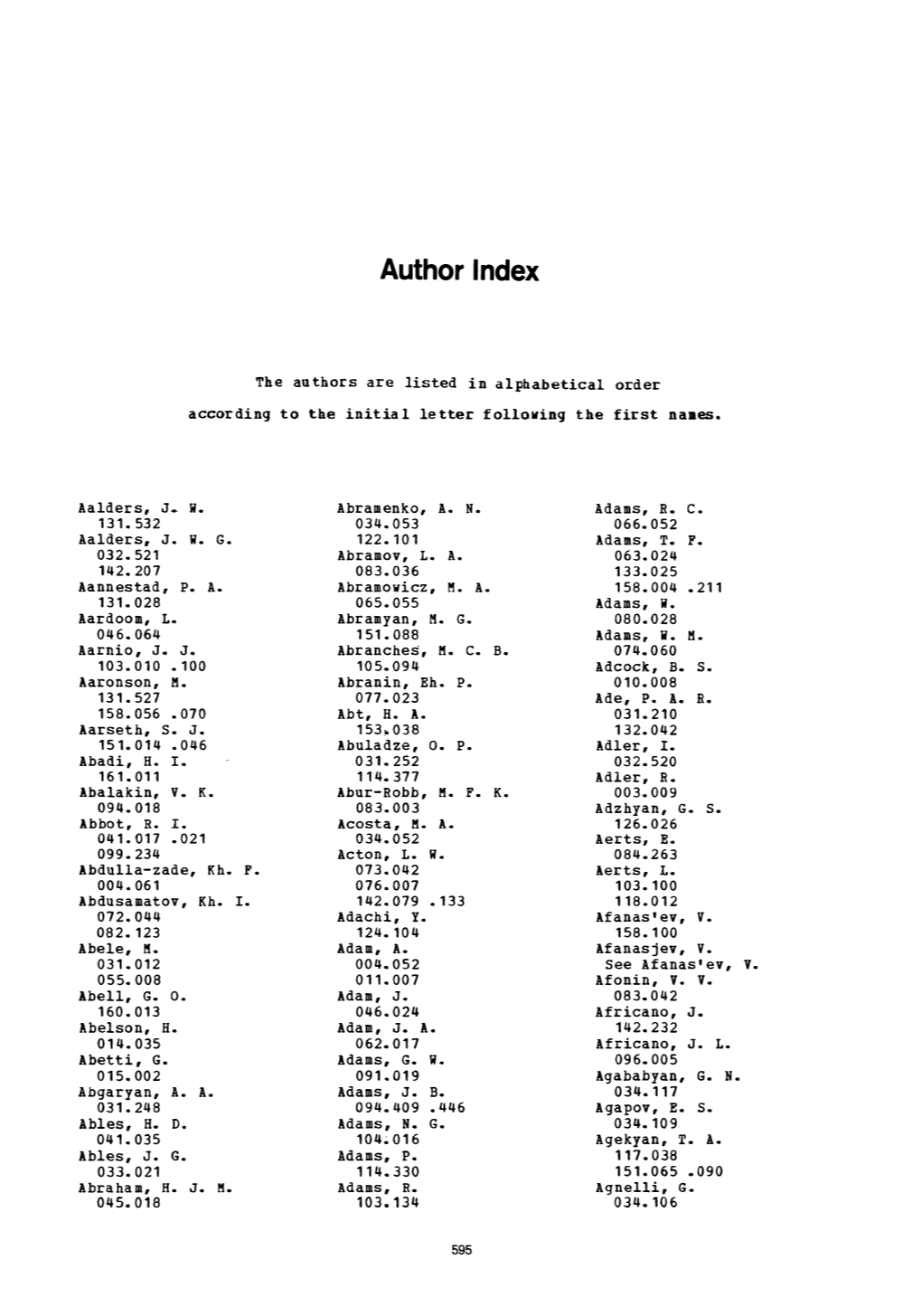 Author Index