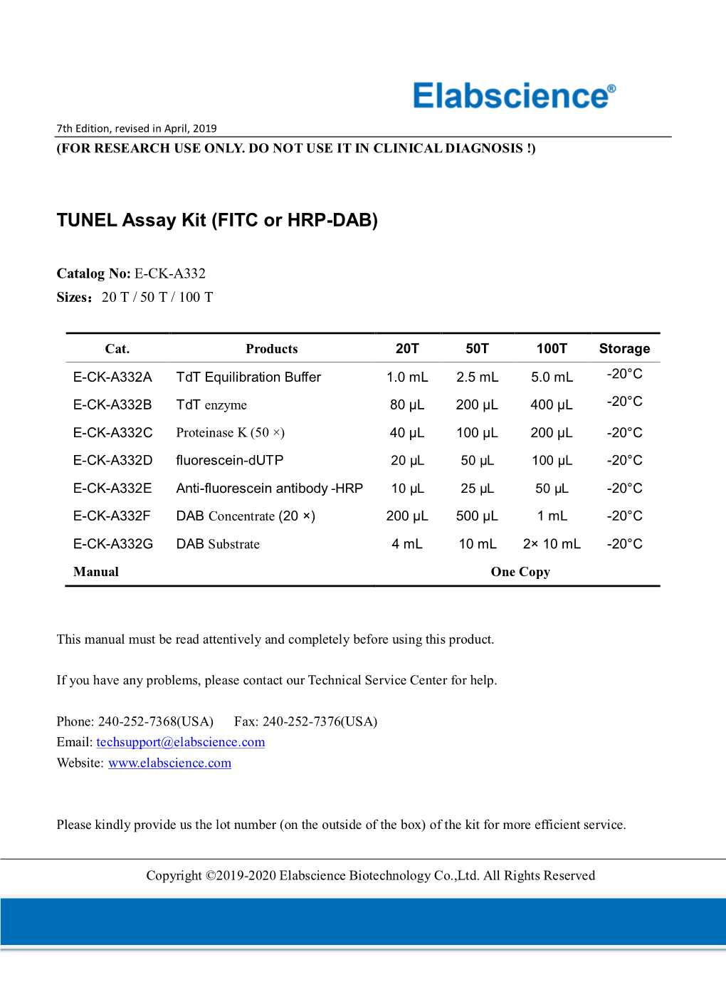 TUNEL Assay Kit (FITC Or HRP-DAB)