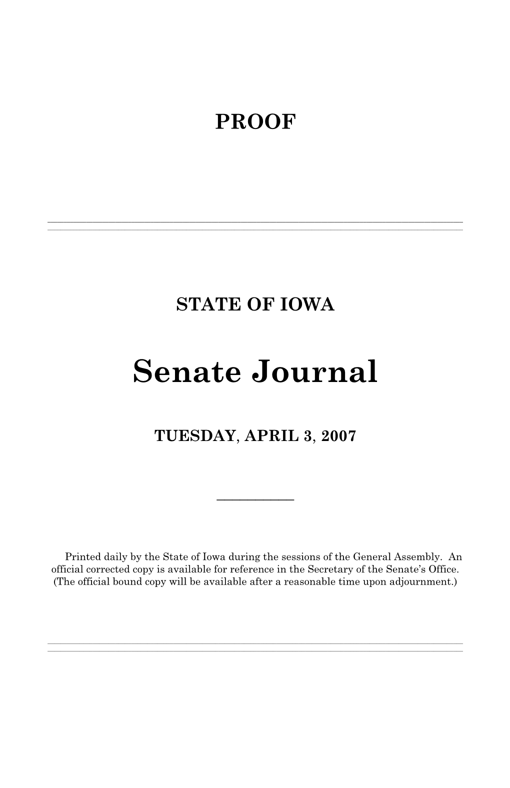 Senate Journal