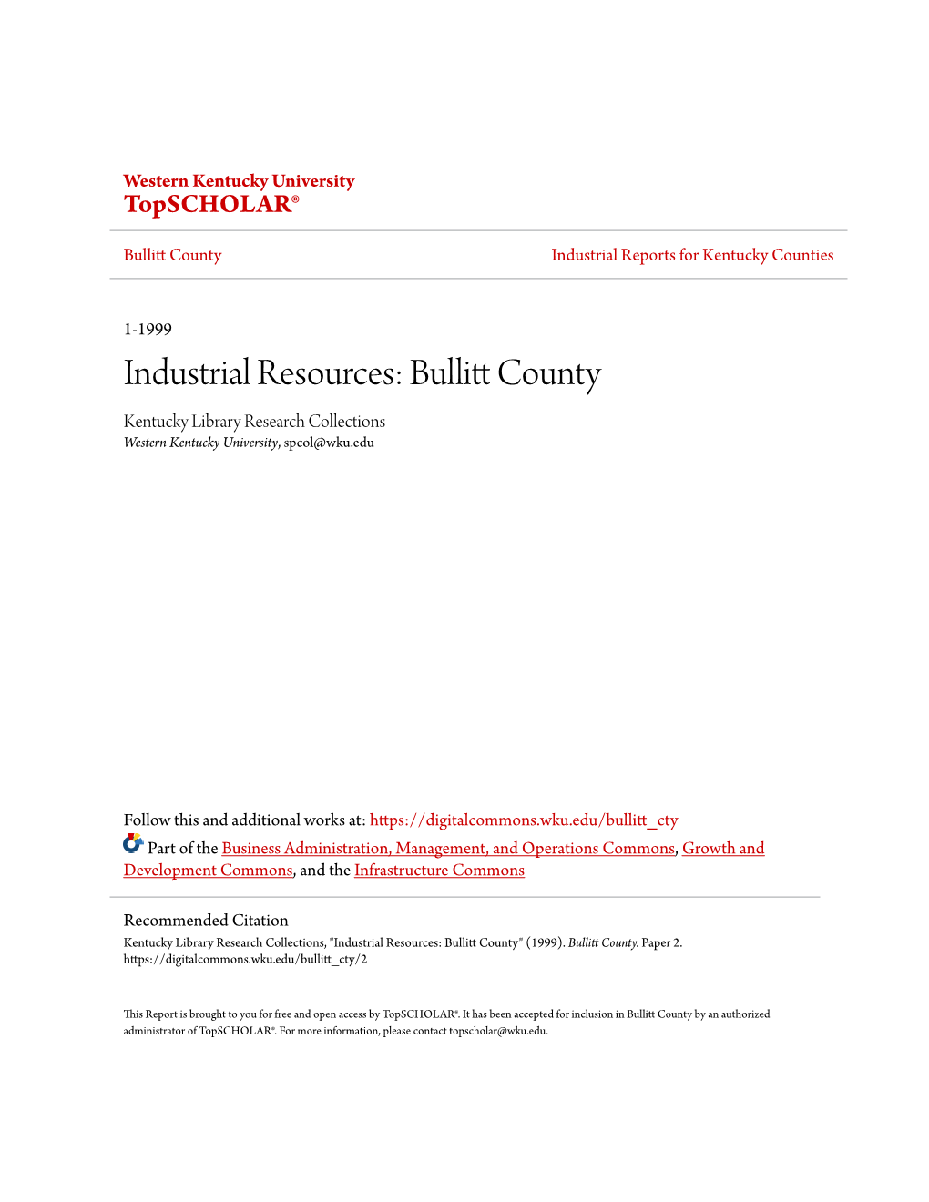 Industrial Resources: Bullitt County