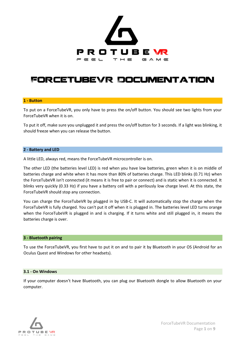 Forcetubevr Documentation