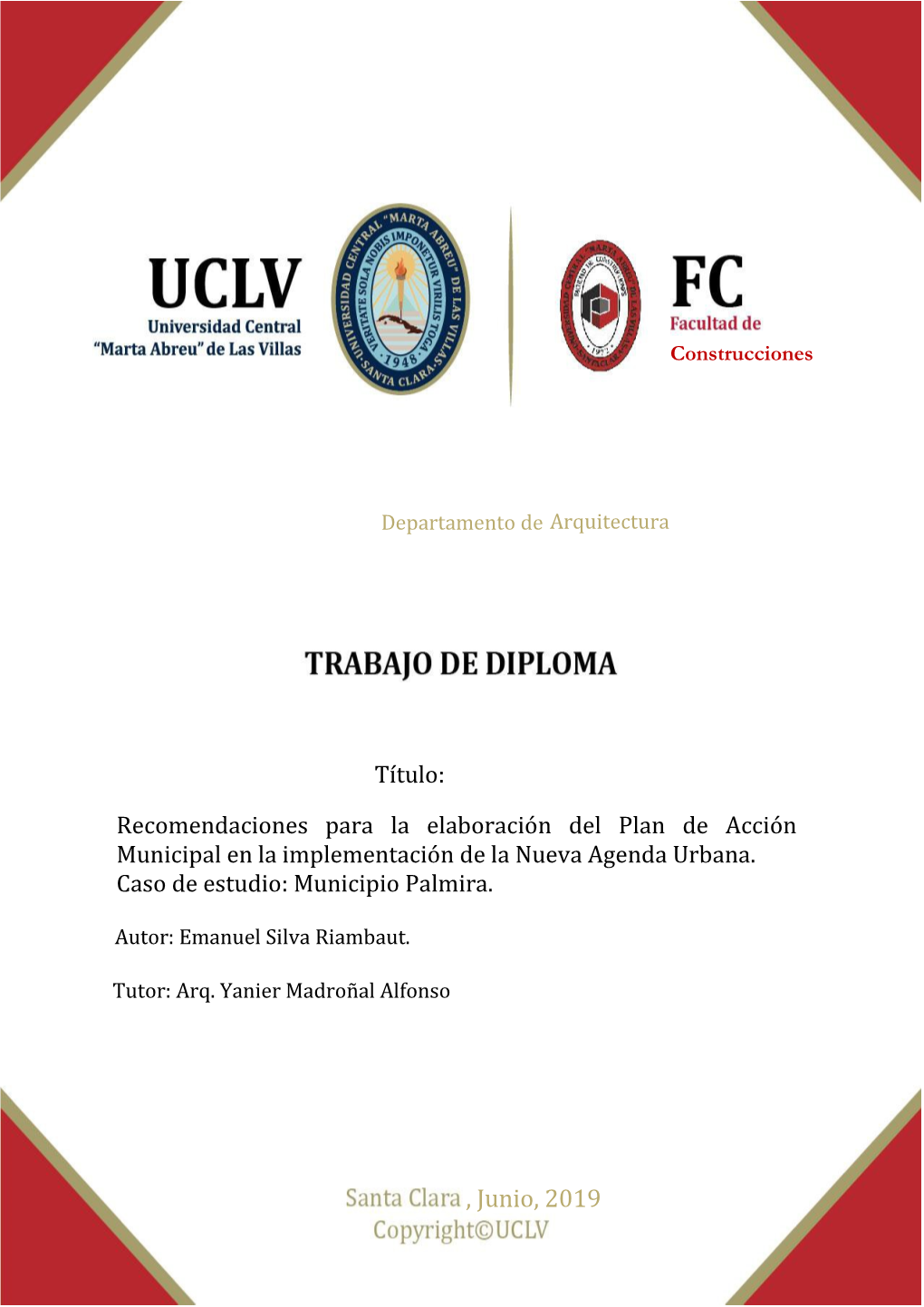 Recomendaciones Para La Elaboración Del Plan De Acción Municipal En La Implementación De La Nueva Agenda Urbana