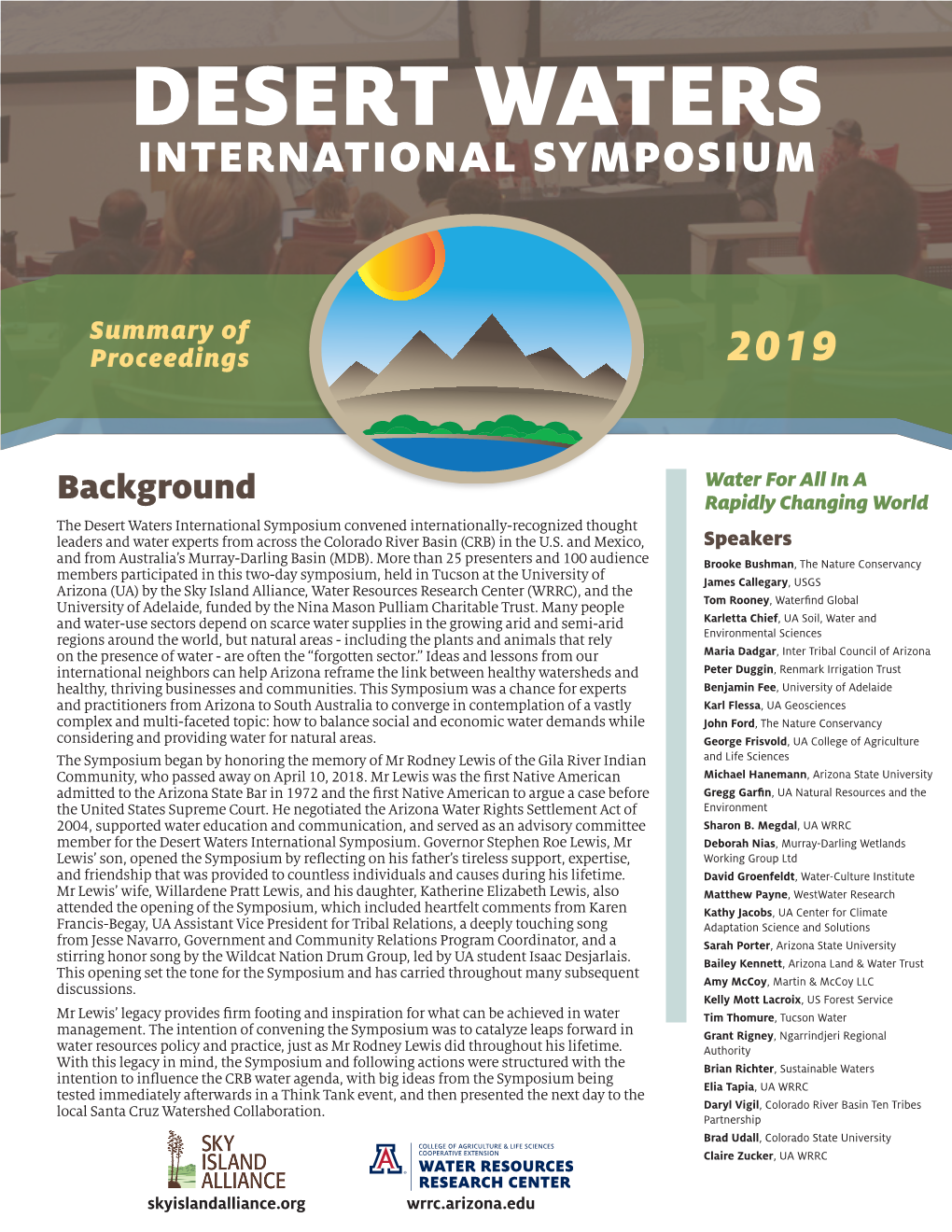 Desert Waters International Symposium