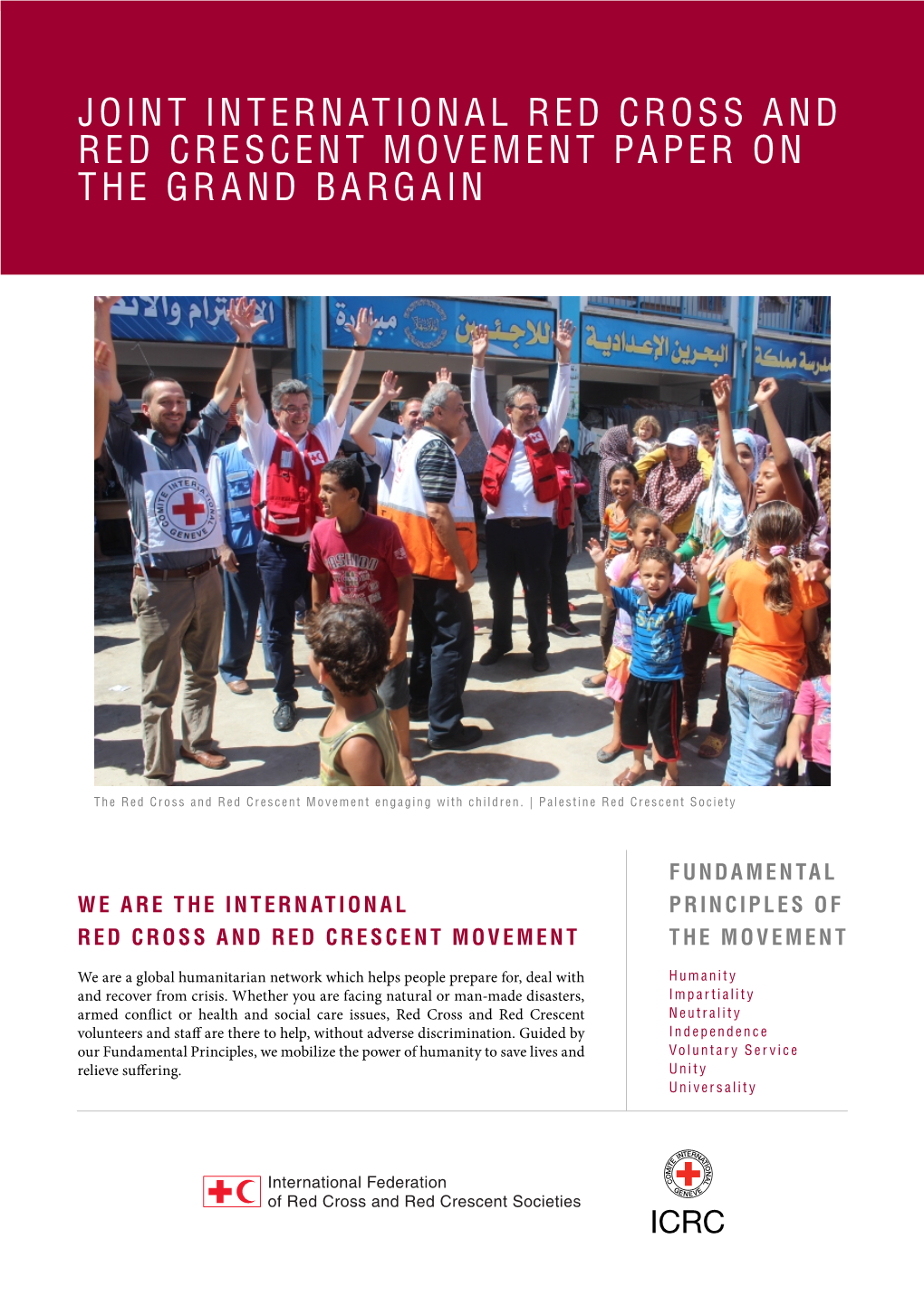 Joint International Red Cross and Red Crescent Movement Paper on the Grand Bargain