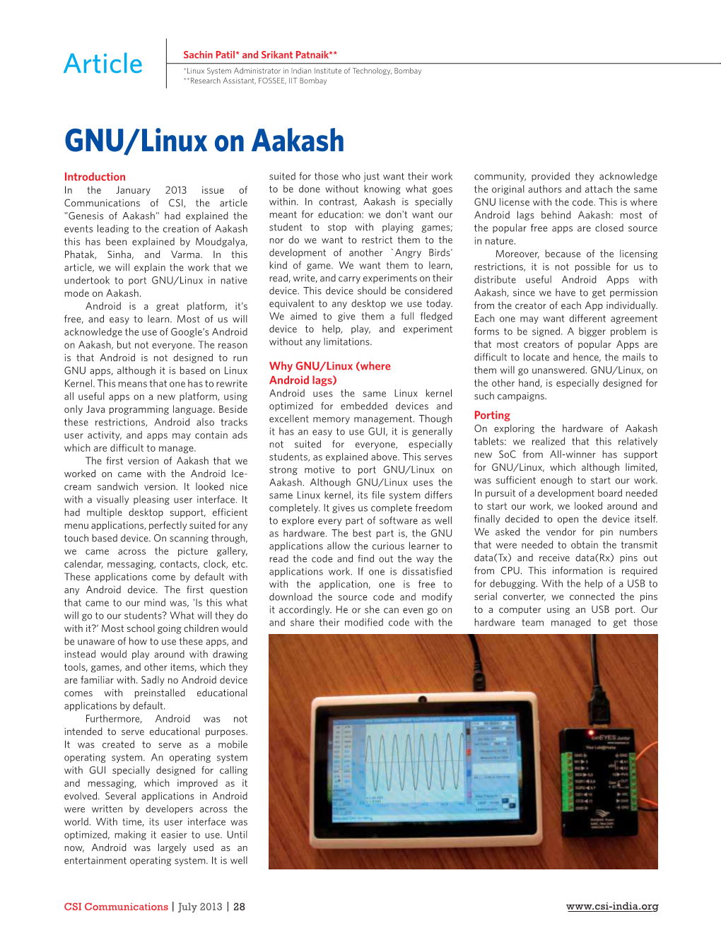 GNU/Linux on Aakash