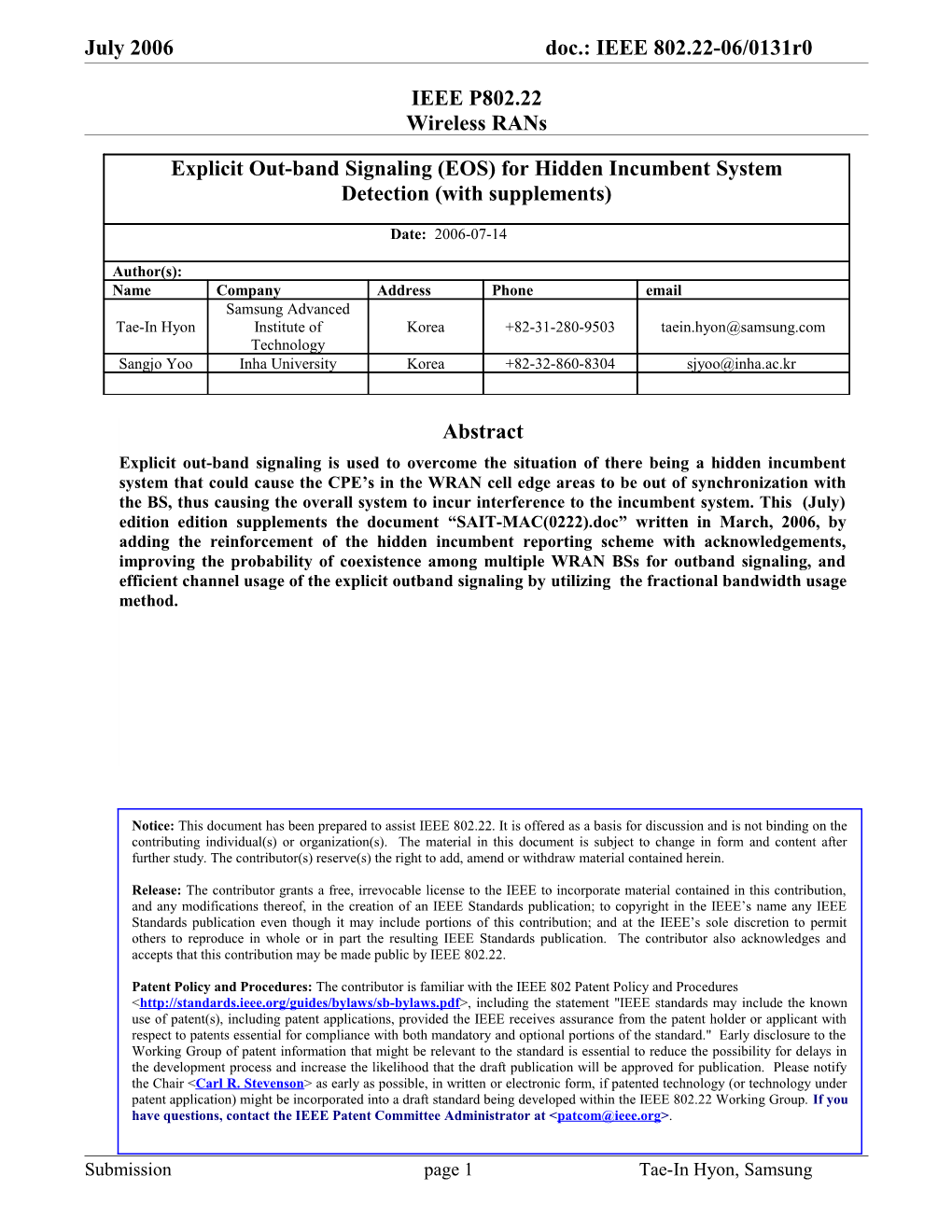 IEEE P802.22 Wireless Rans s9