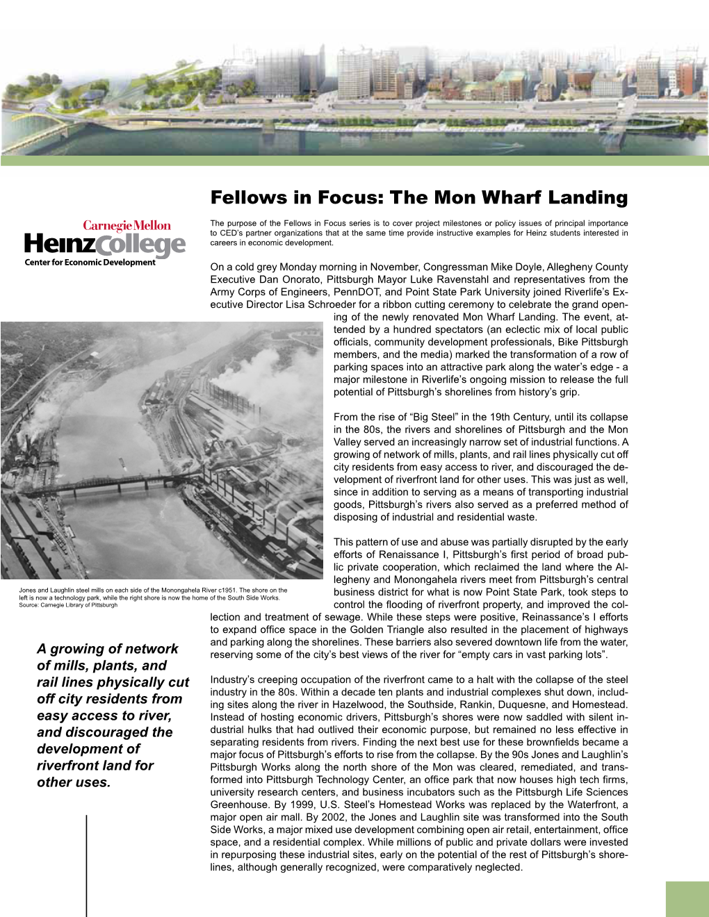 Fellows in Focus: the Mon Wharf Landing