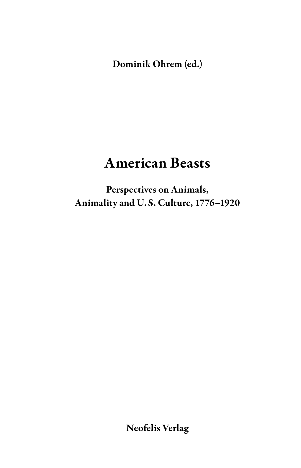 American Beasts