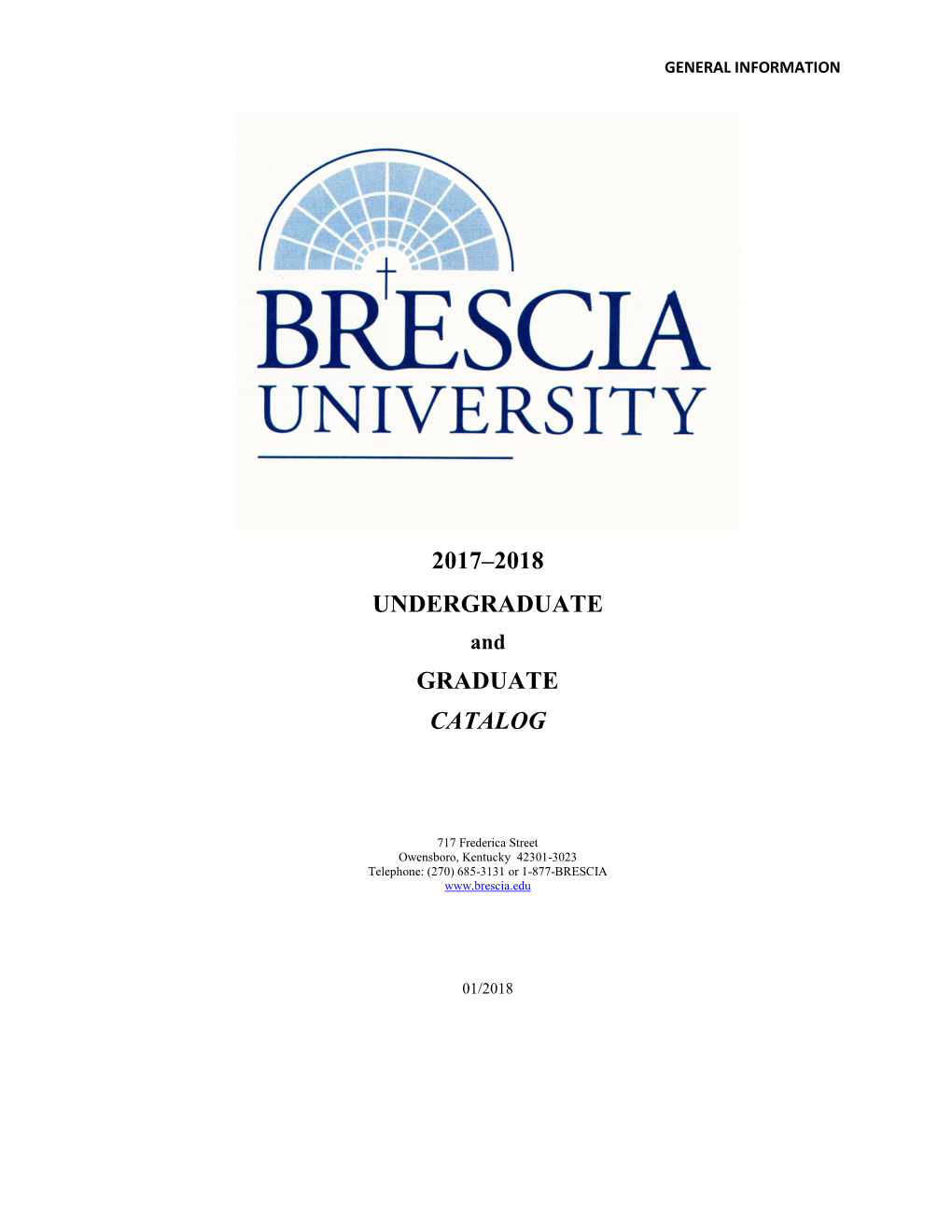 2017–2018 Undergraduate Graduate Catalog