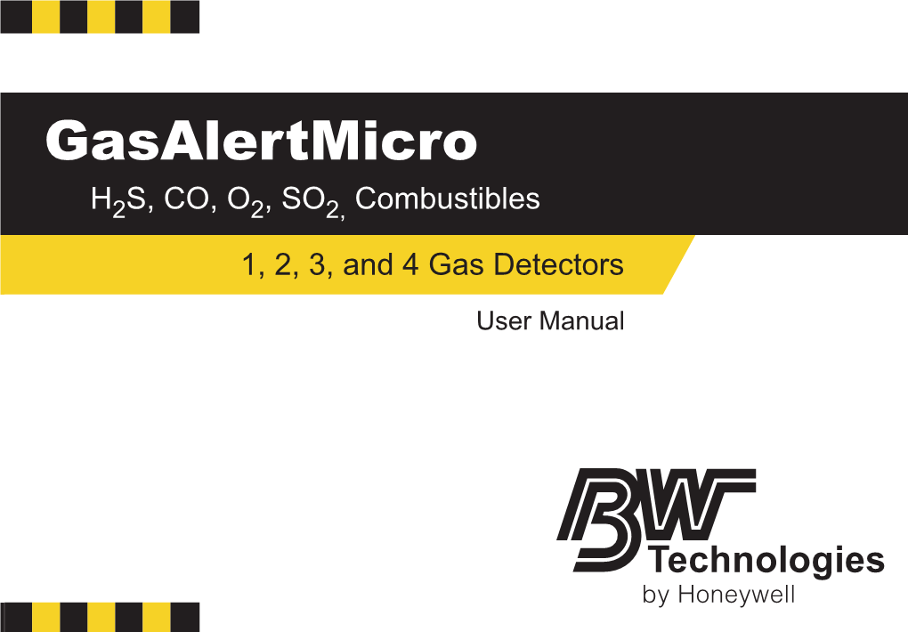 Gasalertmicro User Manual Title Page