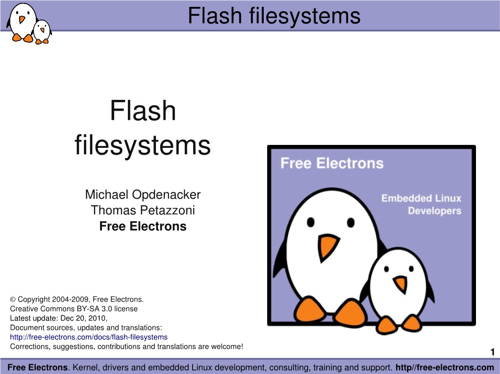 Flash Filesystems