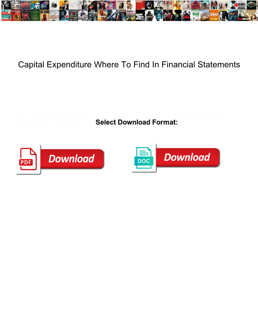 Capital Expenditure Where to Find in Financial Statements