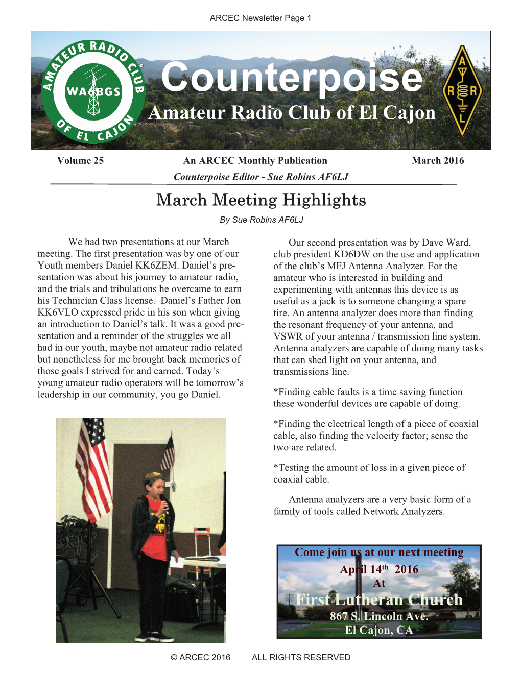 Counterpoise Amateur Radio Club of El Cajon