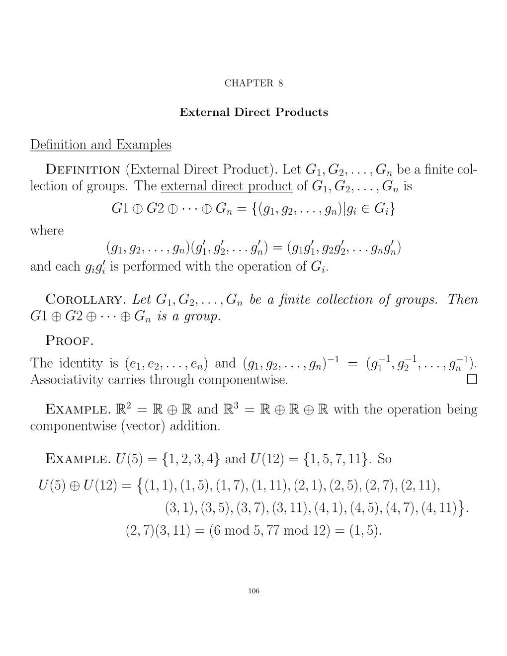 (External Direct Product). Let G1, G2