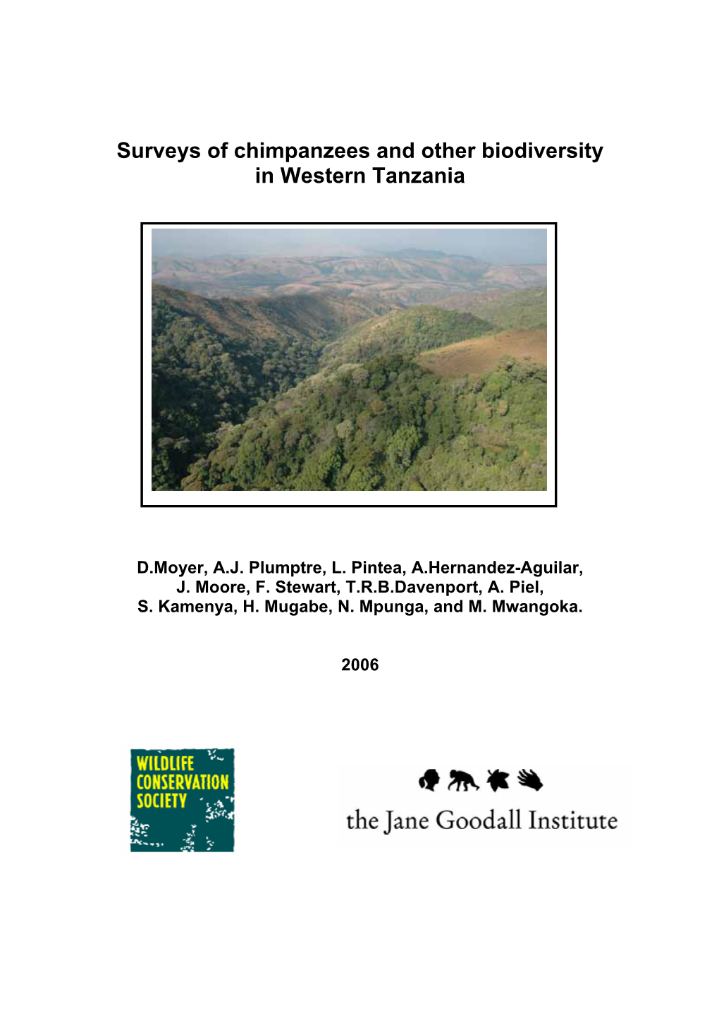 Surveys of Chimpanzees and Other Biodiversity in Western Tanzania