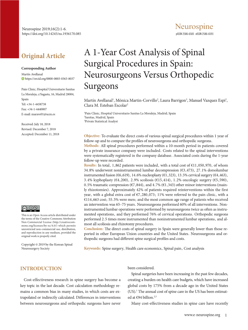 Neurosurgeons Versus Orthopedic Surgeons