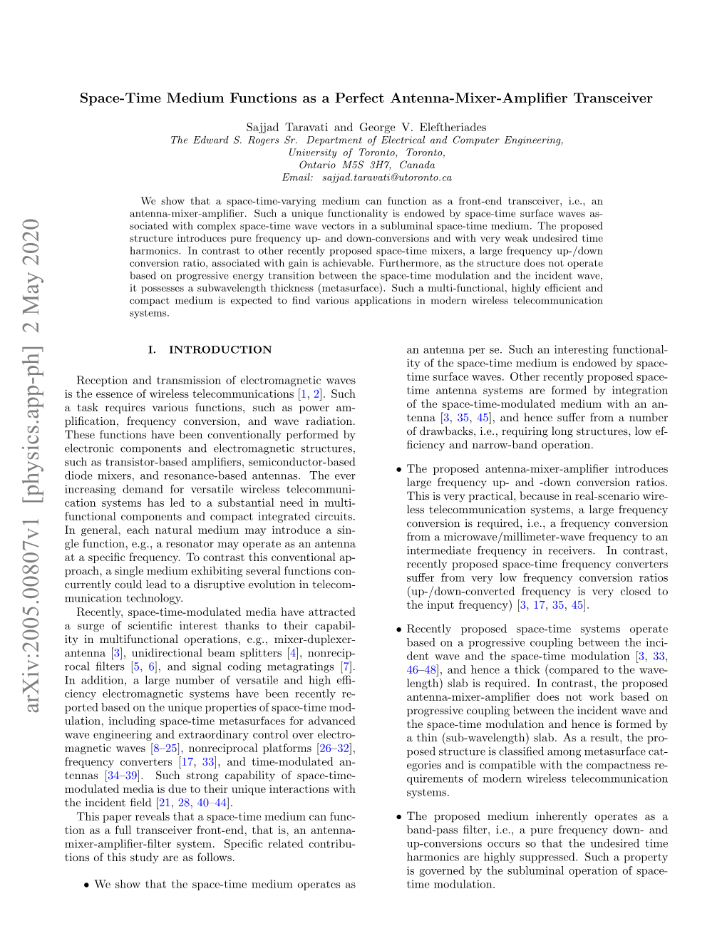 Space-Time Medium Functions As a Perfect Antenna-Mixer-Amplifier