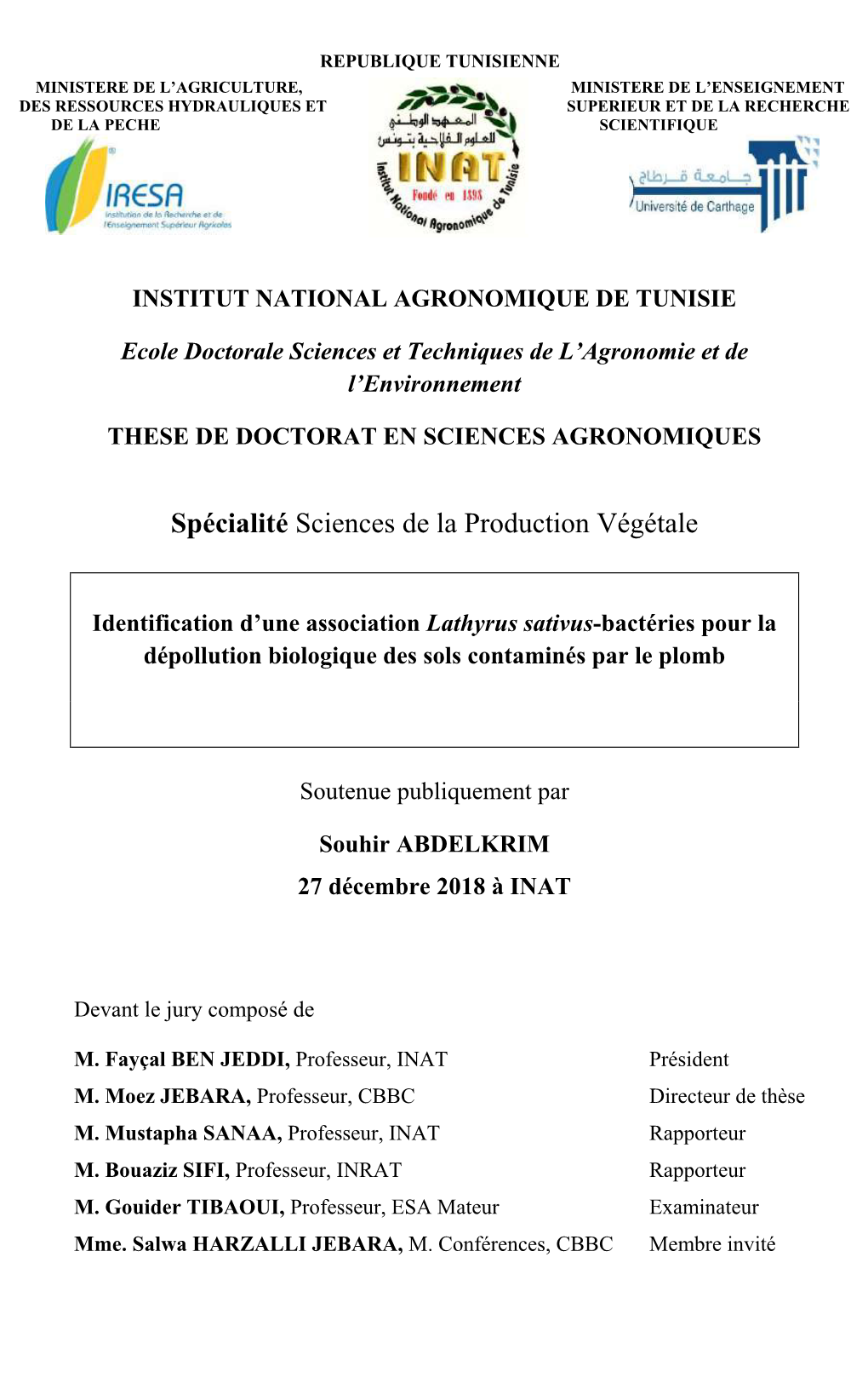 Spécialité Sciences De La Production Végétale